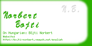 norbert bojti business card